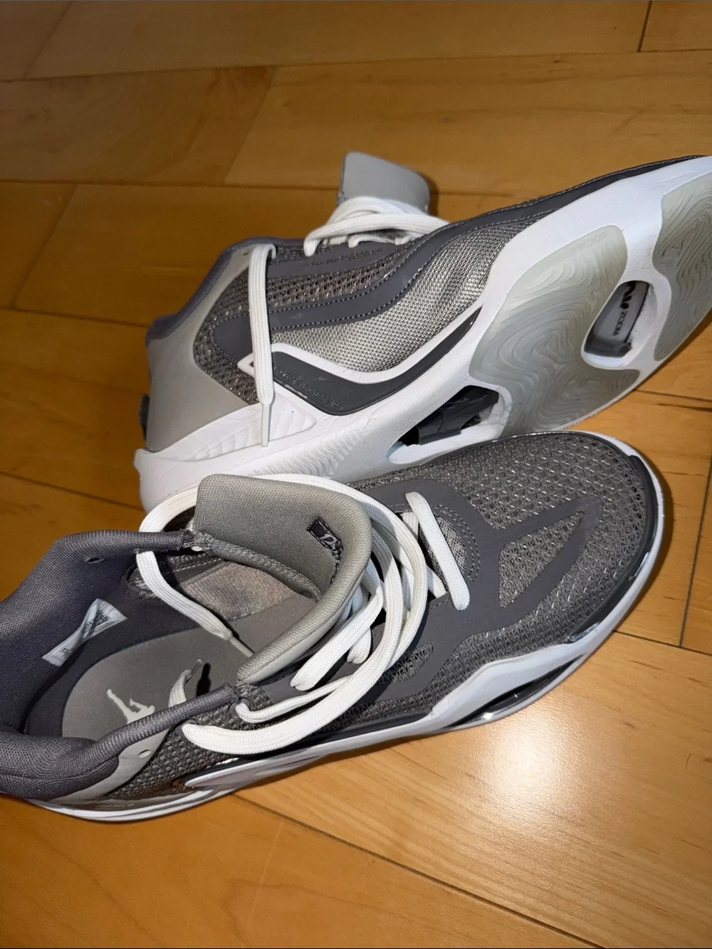 Jordan Men's Gray and White Jason Tatum  sneakers